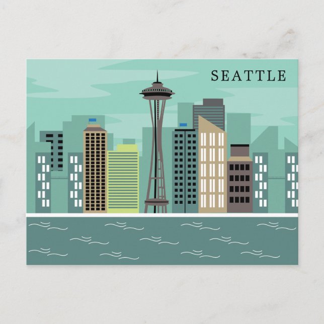 City Skyline | Seattle, Washington Vykort (Framsida)