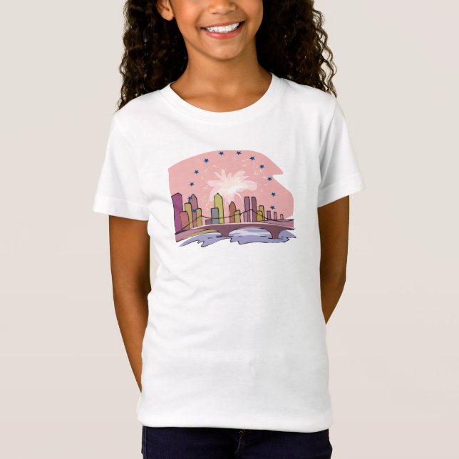 City Skyline- Tee Shirt (Framsida)