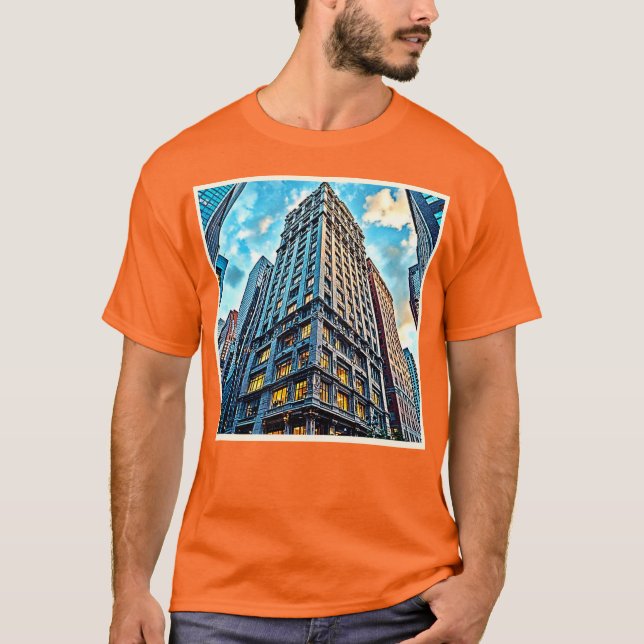 City Skyscraper Art T Shirt (Framsida)