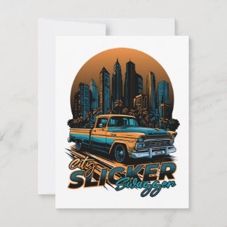 City Slicker Swagger - Vintage Lastbil Julkort