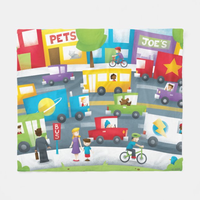 City Street Fleecefilt (Framsidan (Horisontell))