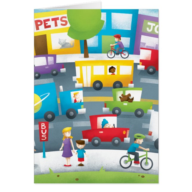 City Street Hälsningskort (Framsidan)