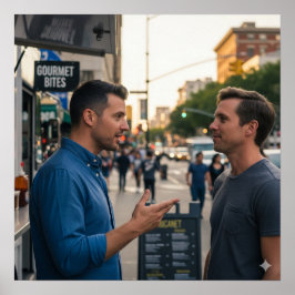 City Street-konversation Poster