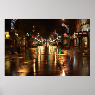 City Street på natten Poster