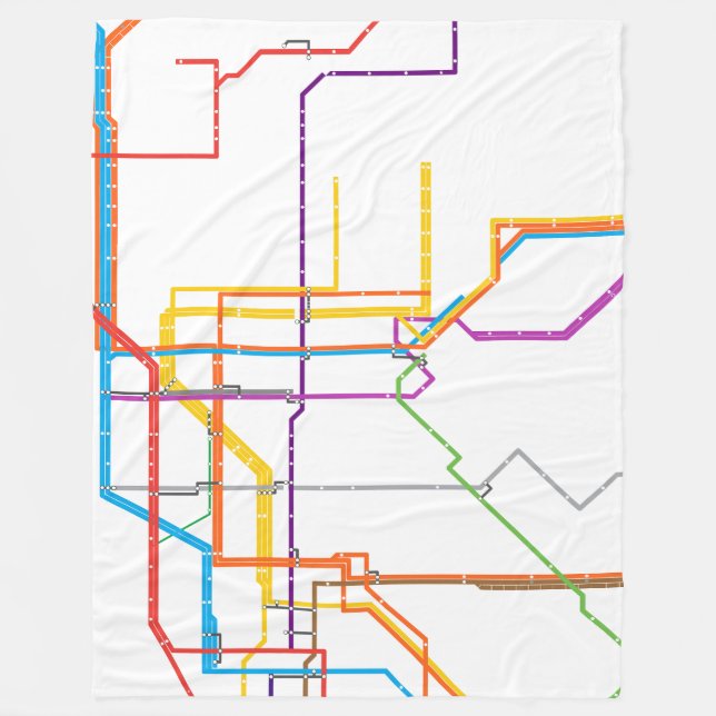 City subway map fleecefilt (Framsidan)
