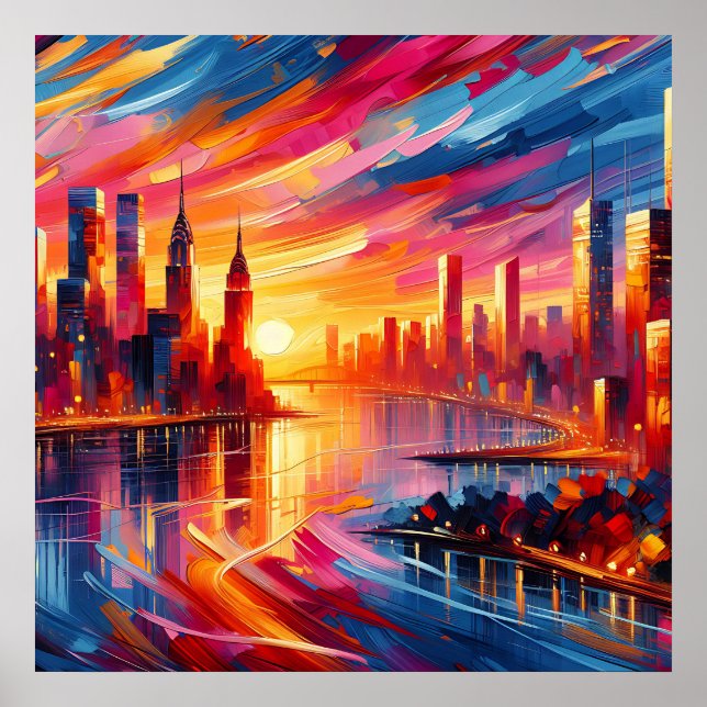 CITY SUNSET POSTER (Framsidan)