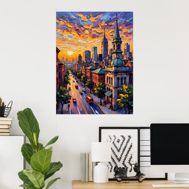 City Sunset Poster (Hemmakontoret)