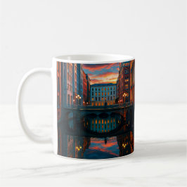 City Sunset Reflection Glow Kaffemugg