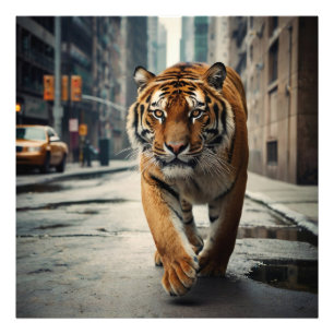 City Tiger Fototryck