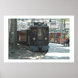 City train in Soller of Mallorca, Spain Poster