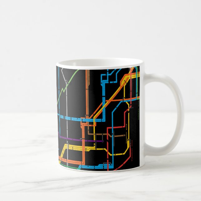 City tunnelbanan karta kaffemugg (Höger)