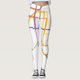 City tunnelbanan karta leggings