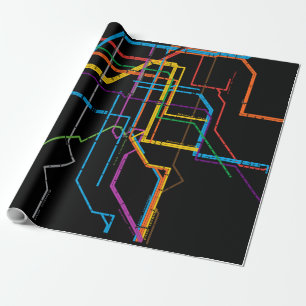 City tunnelbanan karta presentpapper