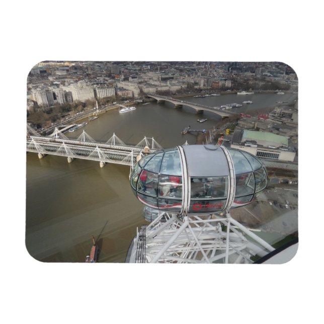 City View från London Öga 3"x4" Magnet (Horisontell)