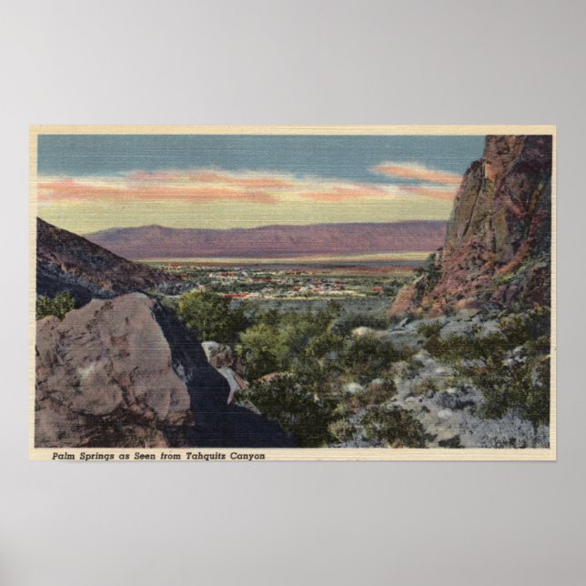 City View från Tahquitz Canyon Poster (Framsidan)