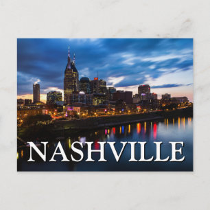 City View på natten Nashville, Tennessee Vykort