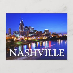 City View på natten Nashville, Tennessee Vykort