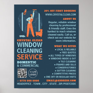 City Windows, Windows Cleaner, Städning Service Poster