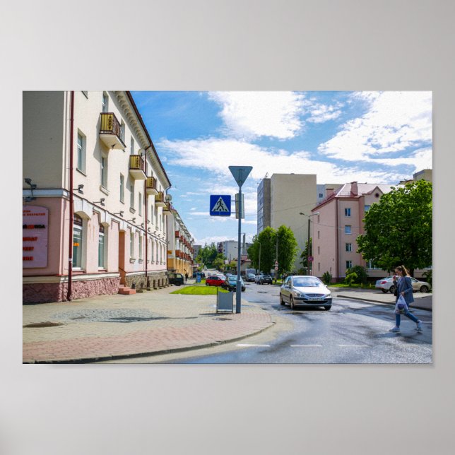 Cityscape Architecture i Vitryssland Grodno City Poster (Framsidan)