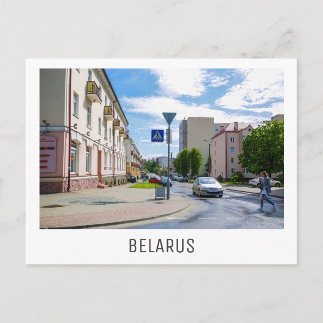 Cityscape Architecture i Vitryssland Grodno City Vykort (Framsida)