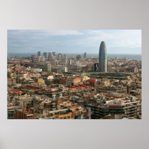 cityscape av barcelona poster