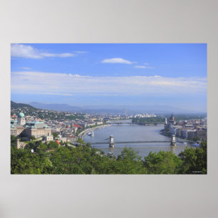 Cityscape av Budapest Poster