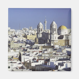 Cityscape av Cadiz, Spanien Magnet