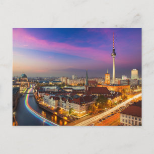 Cityscape Berlin, Tyskland Vykort