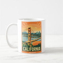 Cityscape California Öga-Catching Vector Design Kaffemugg