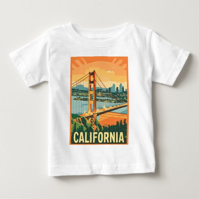 Cityscape California Öga-Catching Vector Design T Shirt (Framsida)