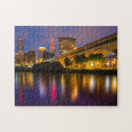Cityscape Cleveland Tourism City Midwest City Skyl Pussel