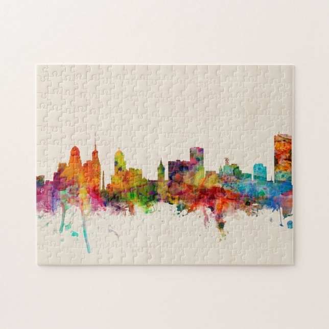 Cityscape för buffelNew York horisont Pussel (Horisontell)