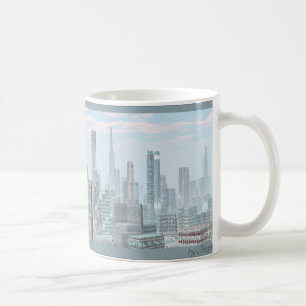 Cityscape från Planet Tranus Sci Fi Mugg
