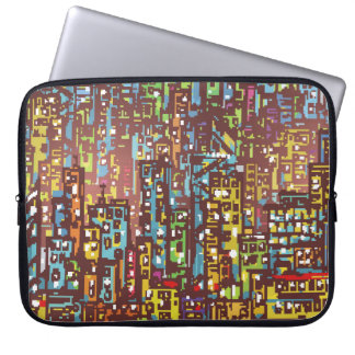 Cityscape hand plockade illustration,gata,ort,s laptop fodral