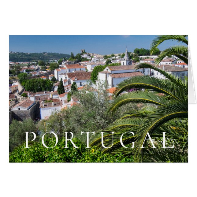 Cityscape i Aveiro, Portugal Hälsningskort (Framsidan Horizontal)