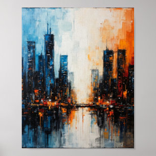 Cityscape i Dual Tones Poster