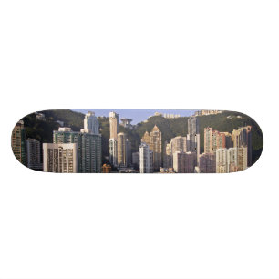 Cityscape i Hongkong, China Mini Skateboard Bräda 18,7 Cm