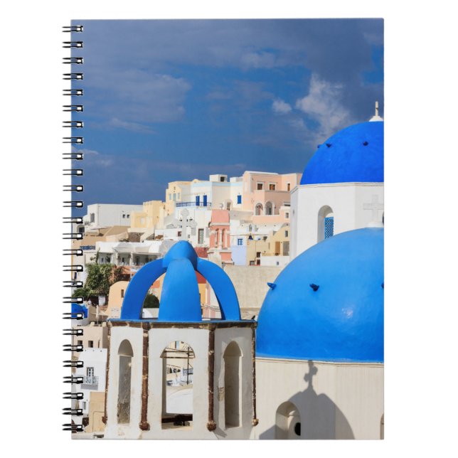 Cityscape i Santorini, Grekland Anteckningsbok (Framsidan)