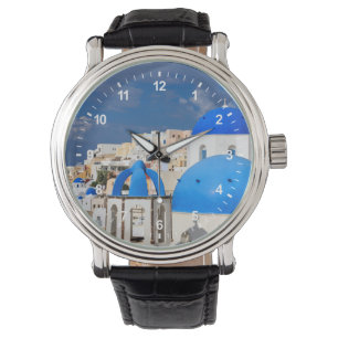 Cityscape i Santorini, Grekland Armbandsur