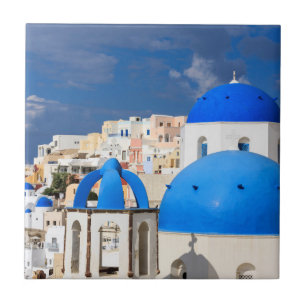 Cityscape i Santorini, Grekland Kakelplatta