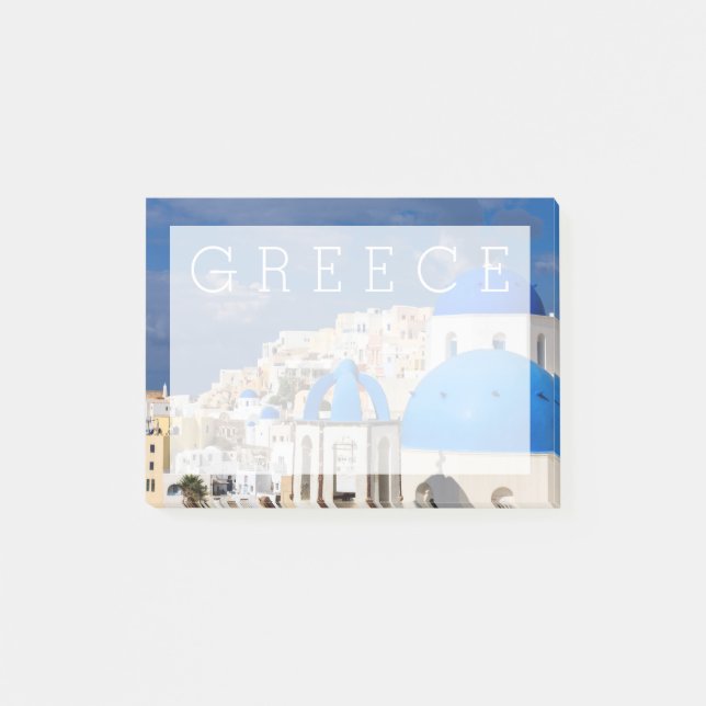 Cityscape i Santorini, Grekland Post-it Block (Framsida)