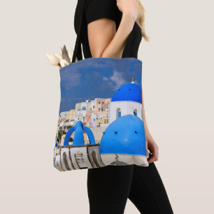 Cityscape i Santorini, Grekland Tygkasse