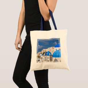 Cityscape i Santorini, Grekland Tygkasse