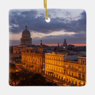Cityscape i sunset, Havanna, Kuba Julgransprydnad Keramik