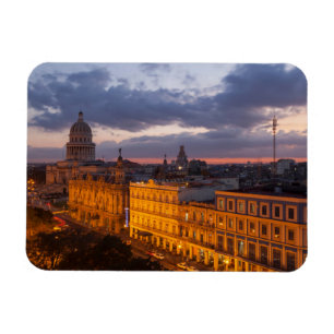 Cityscape i sunset, Havanna, Kuba Magnet