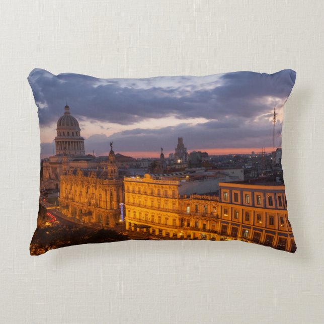 Cityscape i sunset, Havanna, Kuba Prydnadskudde (Framsidan)
