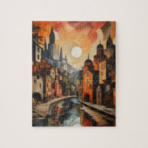 Cityscape i Warm Tones Puzzle