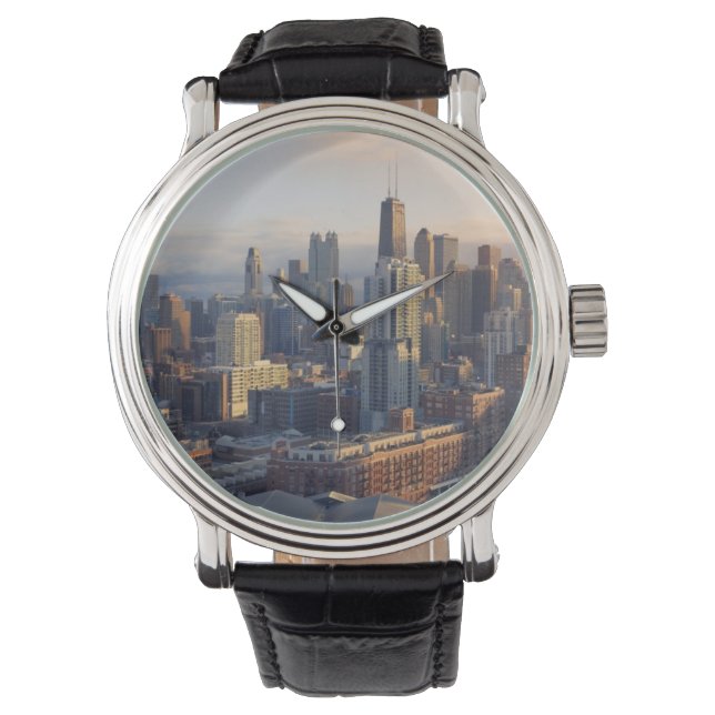 Cityscape med fantastiskt ljus armbandsur (Framsida)