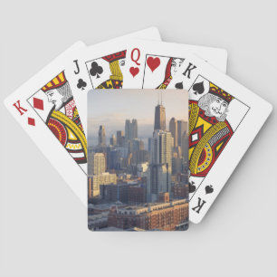 Cityscape med fantastiskt ljus kortlek
