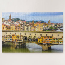 Cityscape med Ponte Vecchio, Florens, Italien